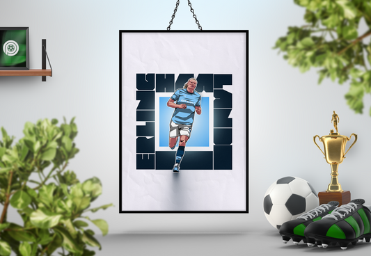 Erling Haaland Cube Art Print
