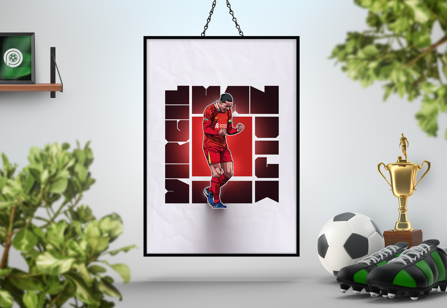 Virgil Van Dijk Cube Art Print