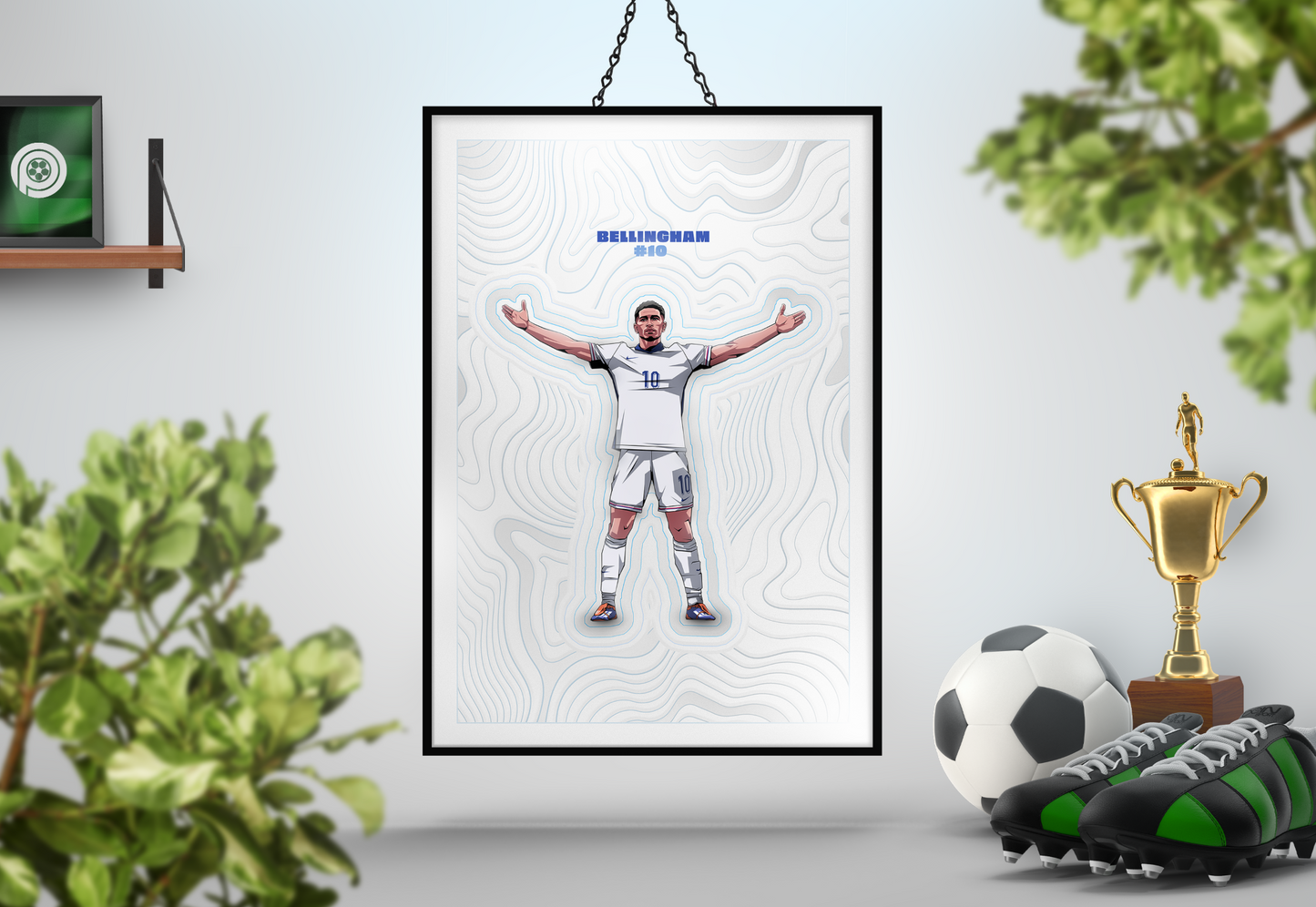 Jude Bellingham Topographic Art Print