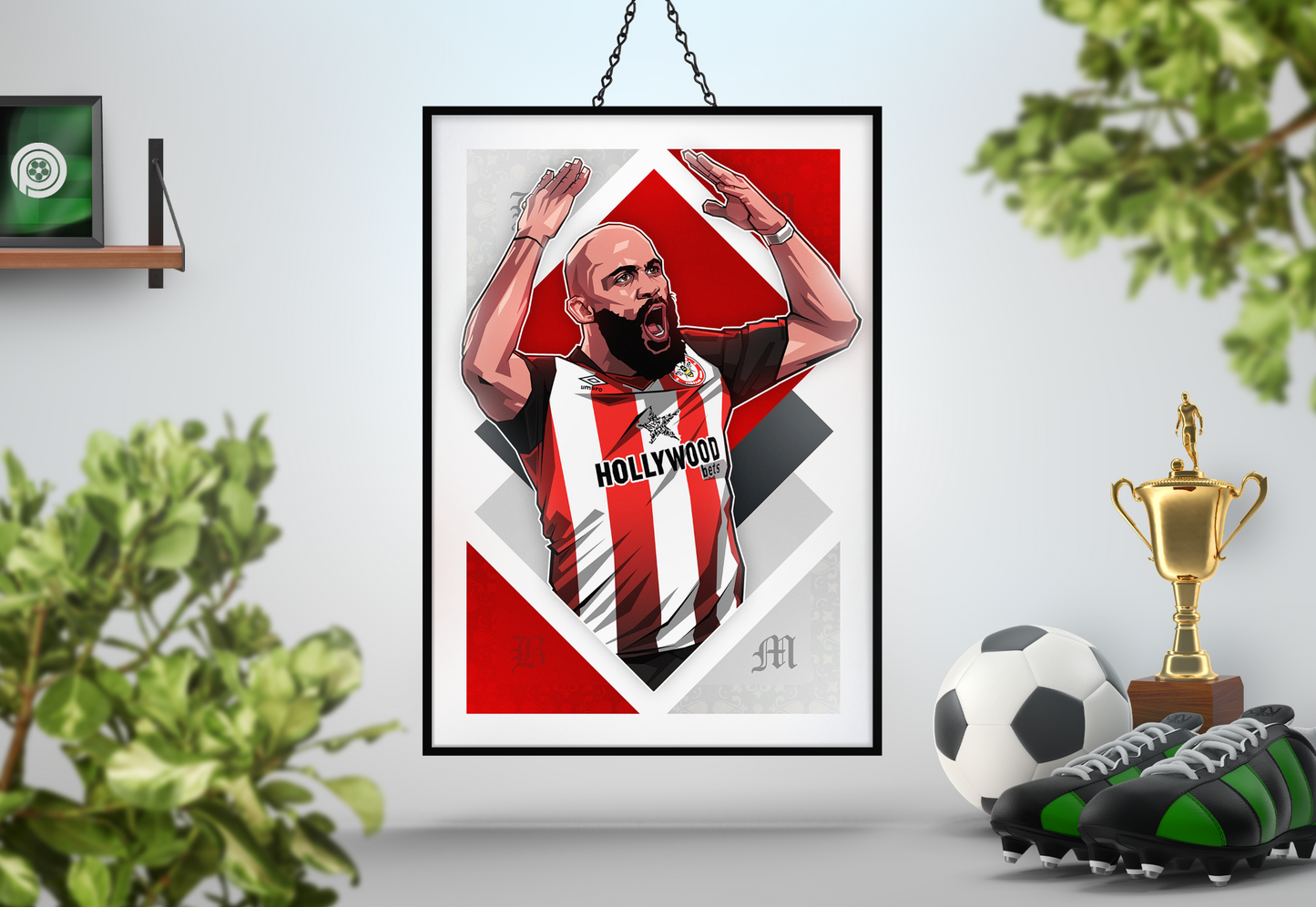 Bryan Mbeumo Diamonds Art Print