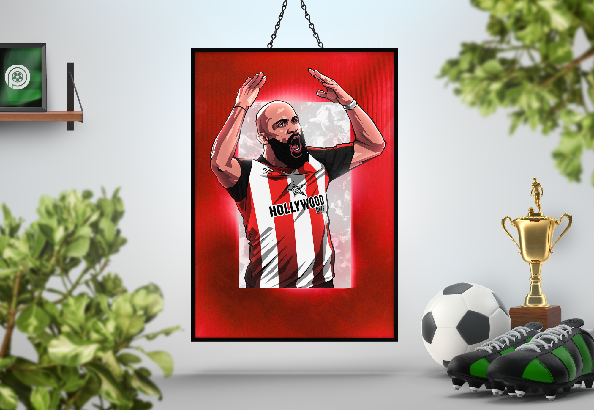 Bryan Mbeumo Glass Art Print