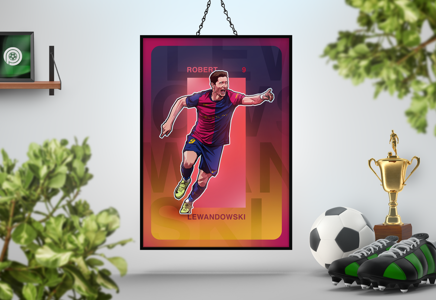 Robert Lewandowski Repeat Art Print