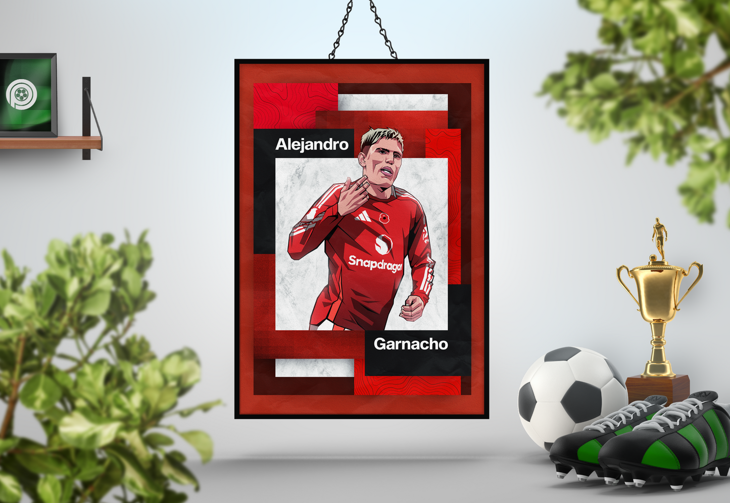 Alejandro Garnacho Mosaic Art Print