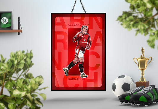 Alejandro Garnacho Repeat Art Print