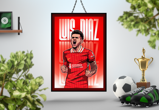 Luis Díaz Glow Art Print