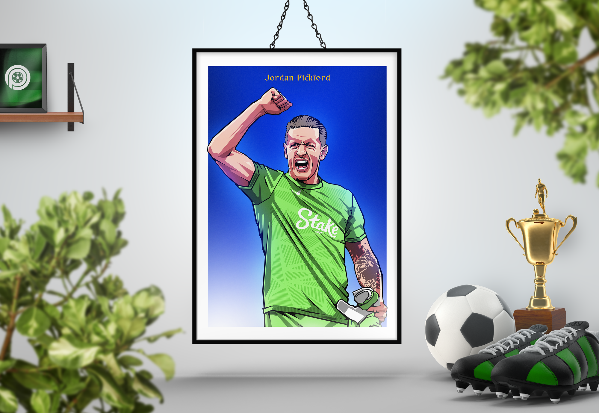 Jordan Pickford Gradient Art Print