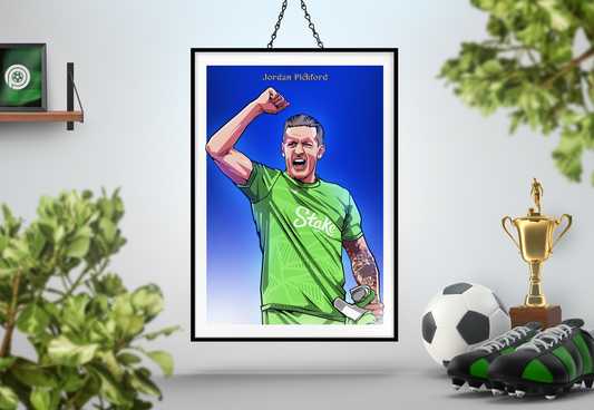 Jordan Pickford Gradient Art Print