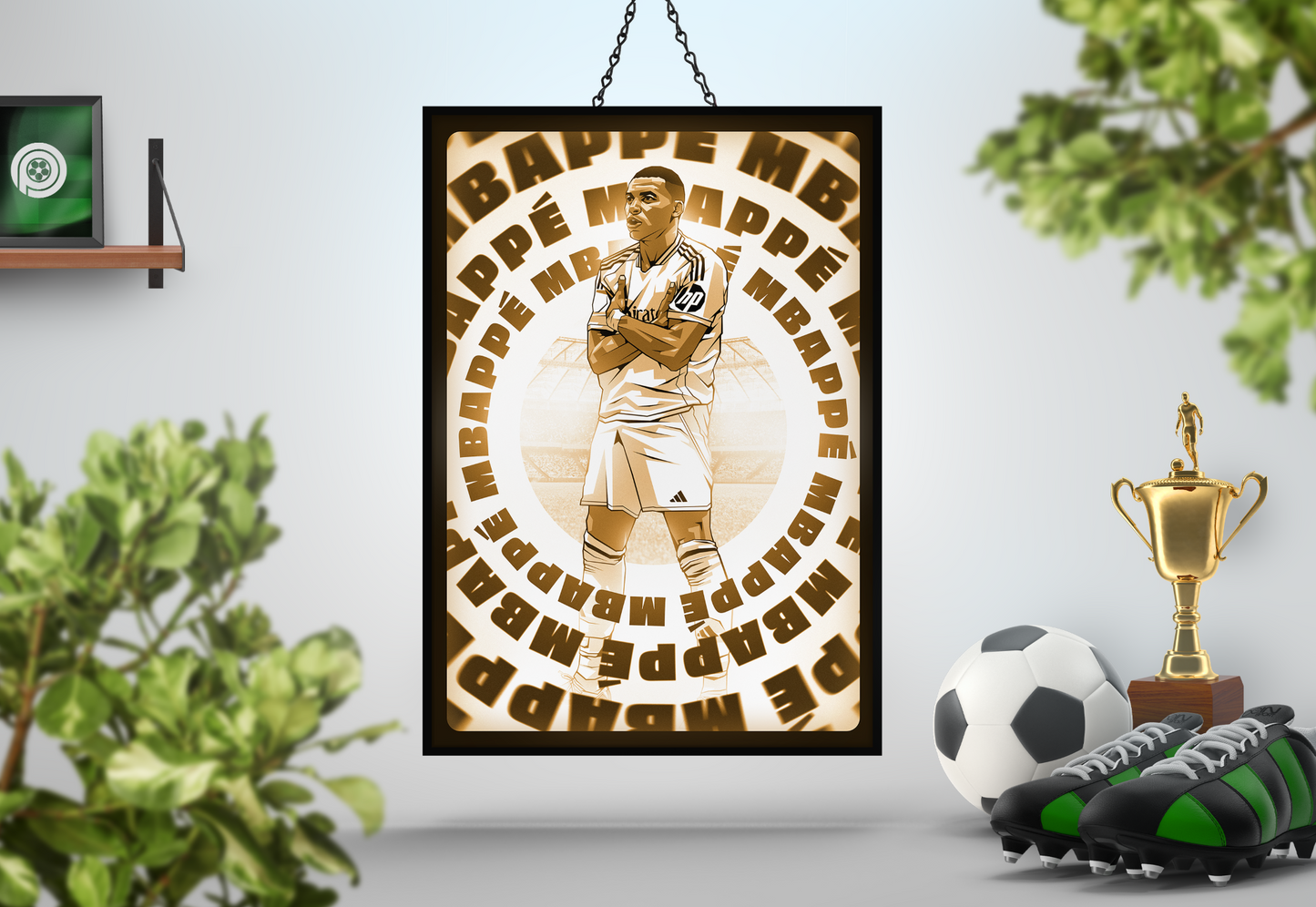 Kylian Mbappé Radial Art Print