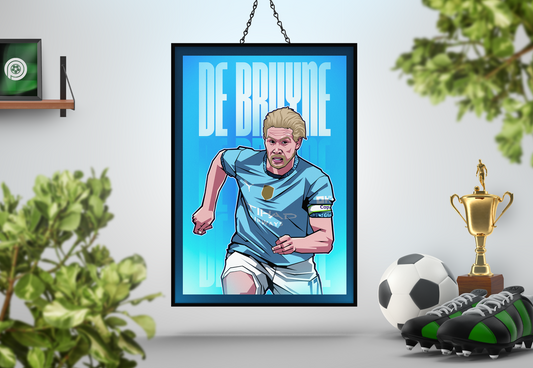 Kevin De Bruyne Glow Art Print