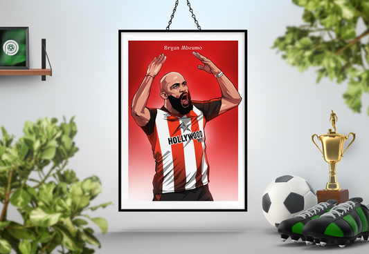 Bryan Mbeumo Gradient Art Print
