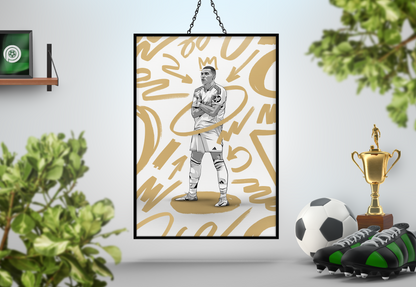 Kylian Mbappé Marker Art Print