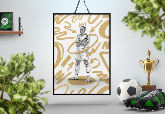 Kylian Mbappé Marker Art Print