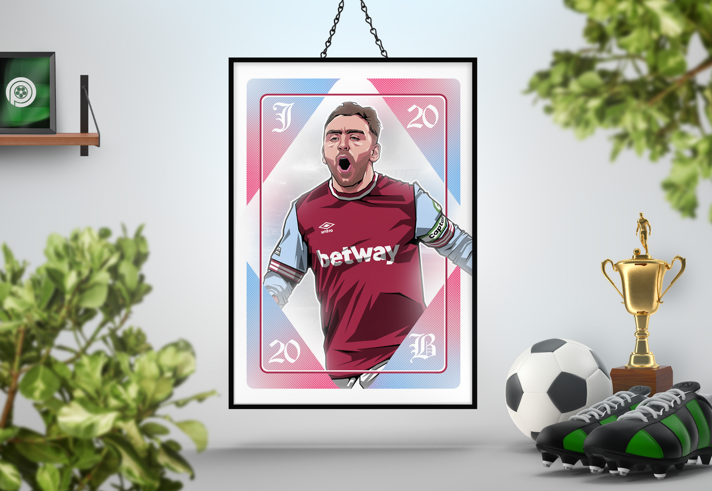 Jarrod Bowen Playing Card Art Print