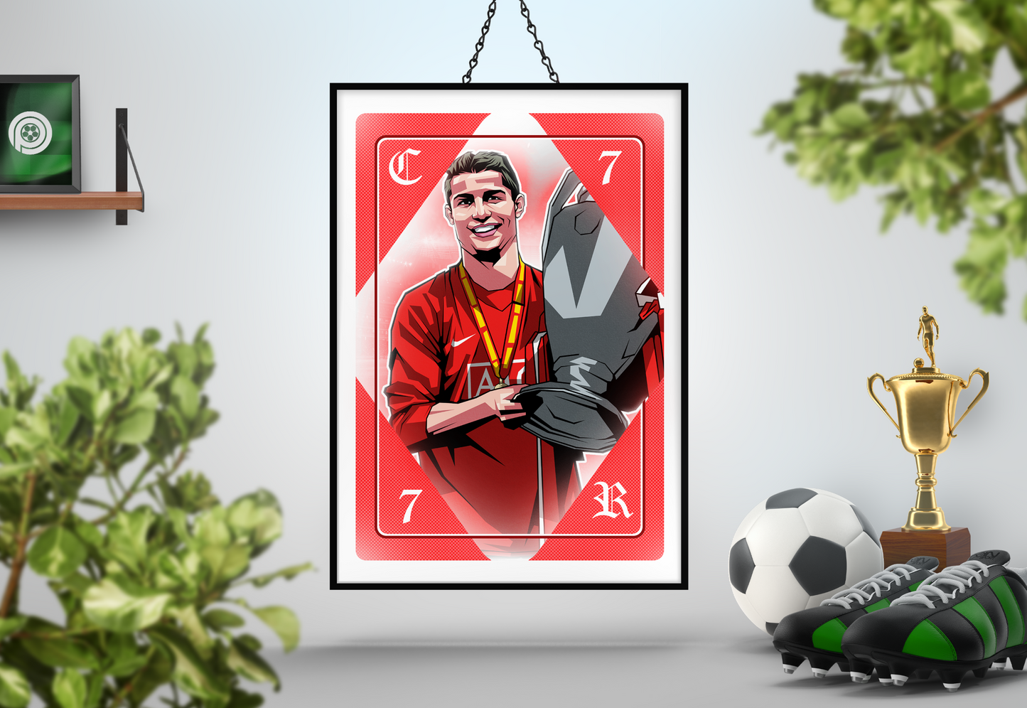 Cristiano Ronaldo Playing Card Art Print
