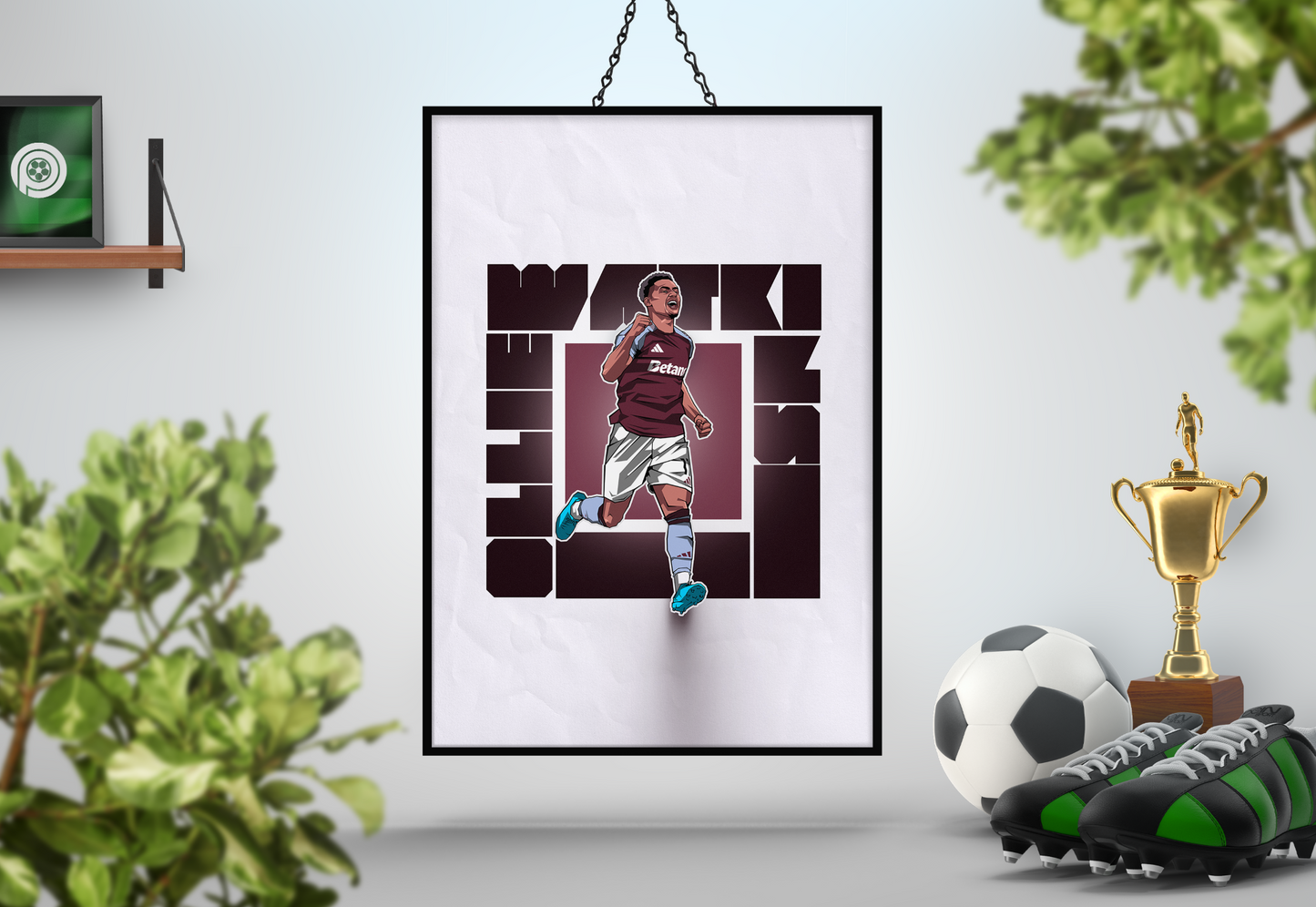 Ollie Watkins Cube Art Print