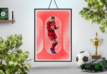 Virgil Van Dijk Rounded Art Print