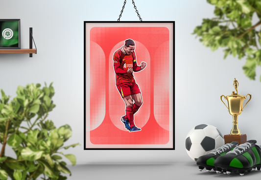 Virgil Van Dijk Rounded Art Print