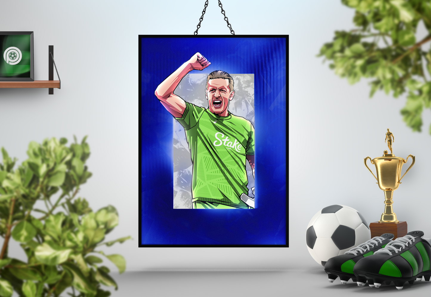 Jordan Pickford Glass Art Print