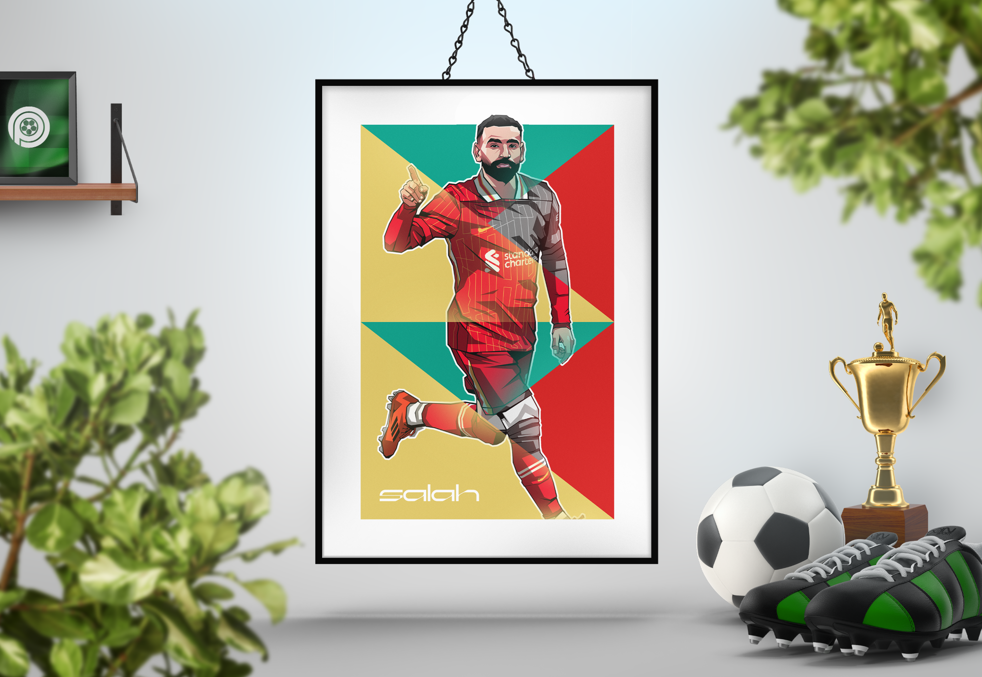 Mohamed Salah Geometric Art Print