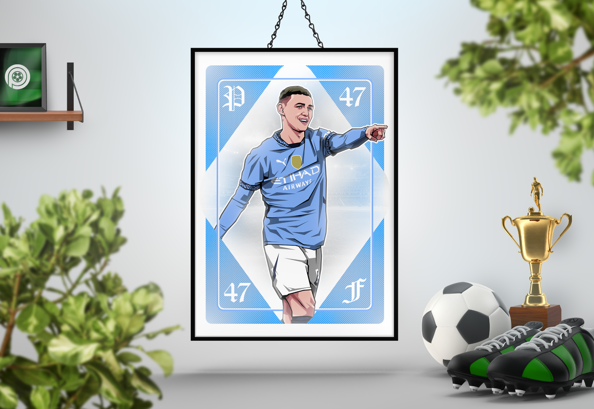 Phil Foden Playing Card Art Print