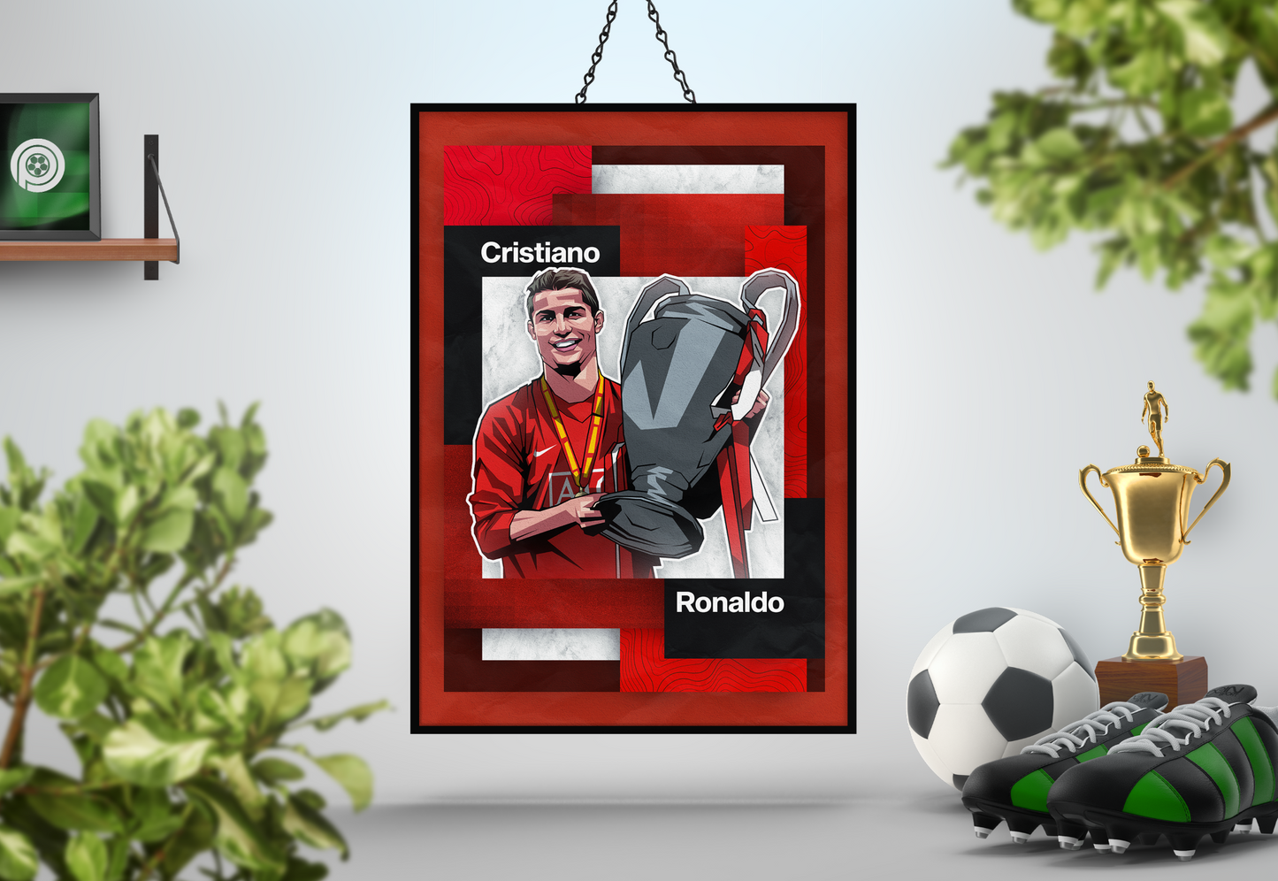 Cristiano Ronaldo Mosaic Art Print