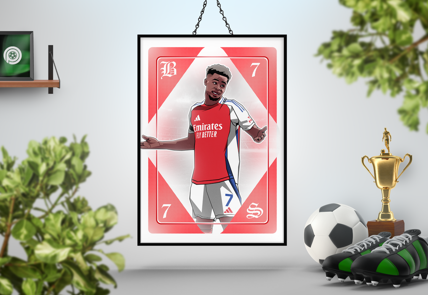 Bukayo Saka Playing Card Art Print