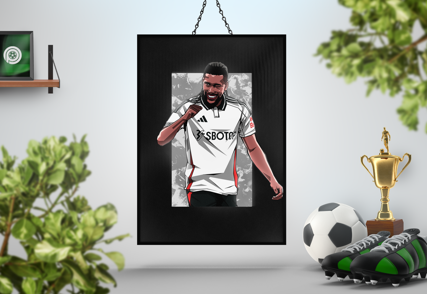 Alex Iwobi Glass Art Print