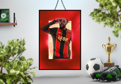 Antoine Semenyo Glass Art Print