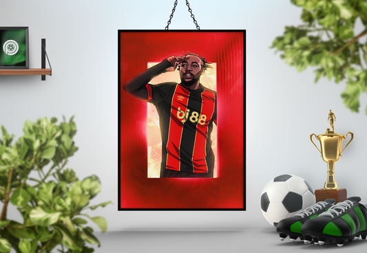 Antoine Semenyo Glass Art Print