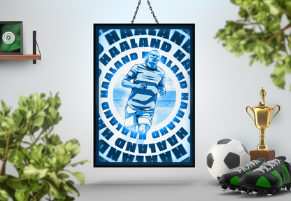Erling Haaland Radial Art Print