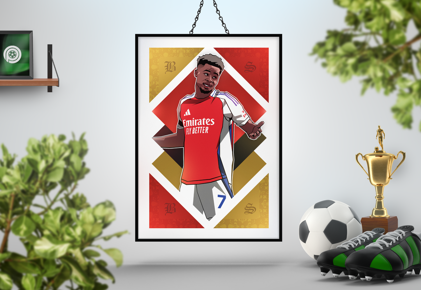 Bukayo Saka Diamonds Art Print