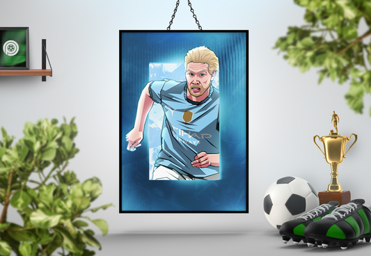 Kevin De Bruyne Glass Art Print