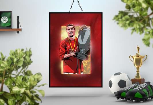 Cristiano Ronaldo Glass Art Print