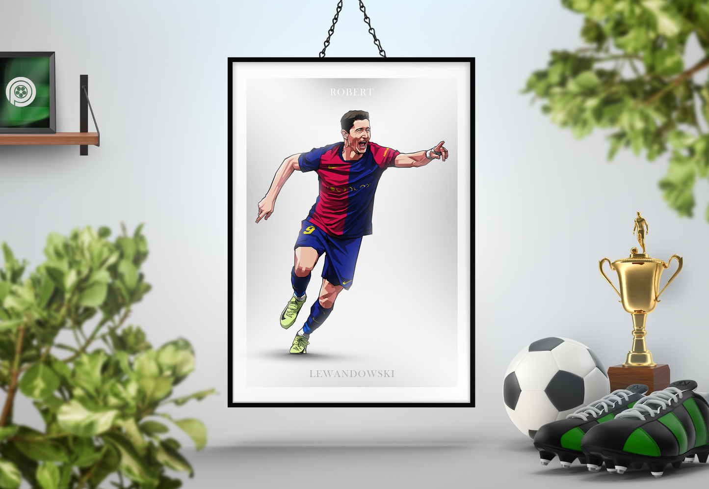 Robert Lewandowski Clean Art Print