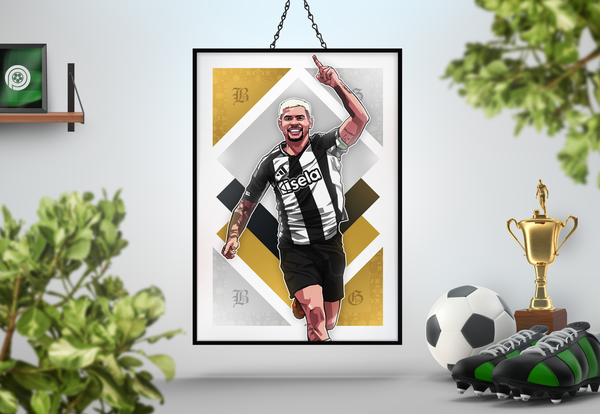 Bruno Guimarães Diamonds Art Print
