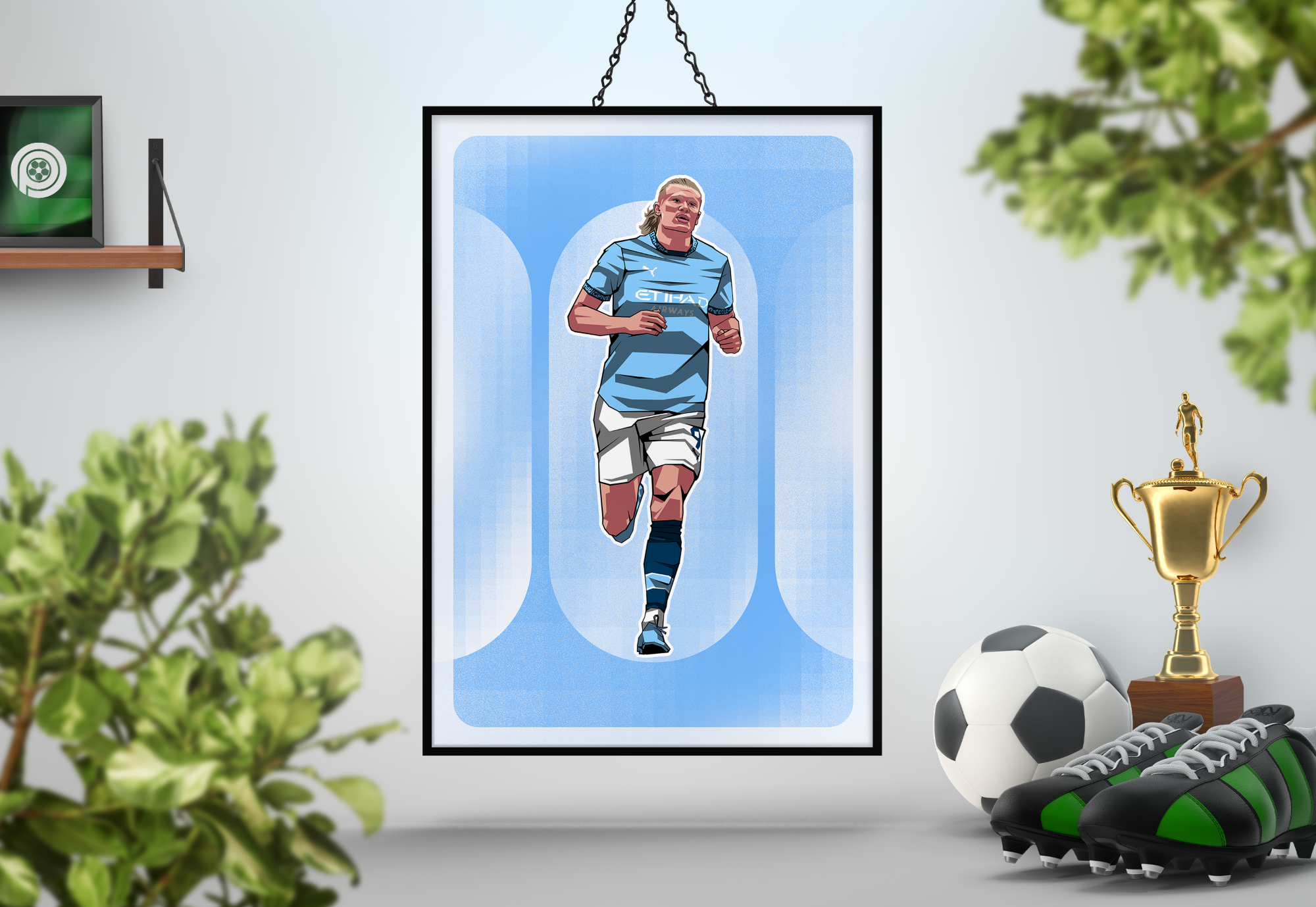 Erling Haaland Rounded Art Print