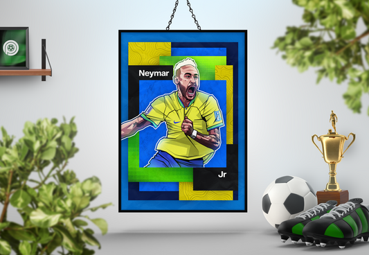Neymar Jr Mosaic Art Print