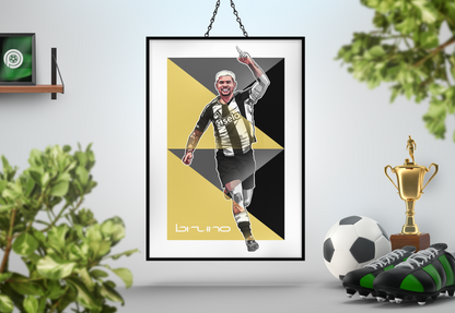 Bruno Guimarães Geometric Art Print