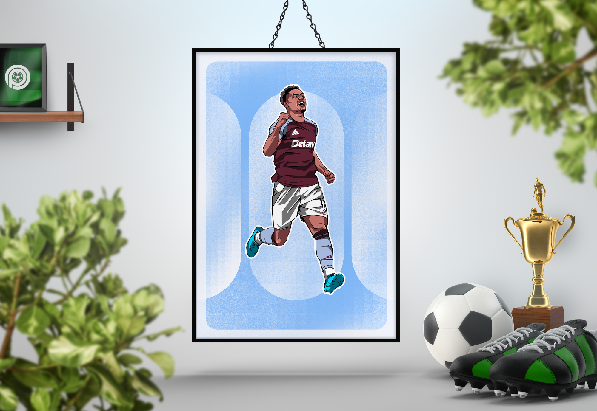 Ollie Watkins Rounded Art Print
