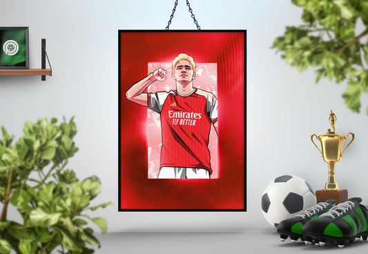 Martin Ødegaard Glass Art Print