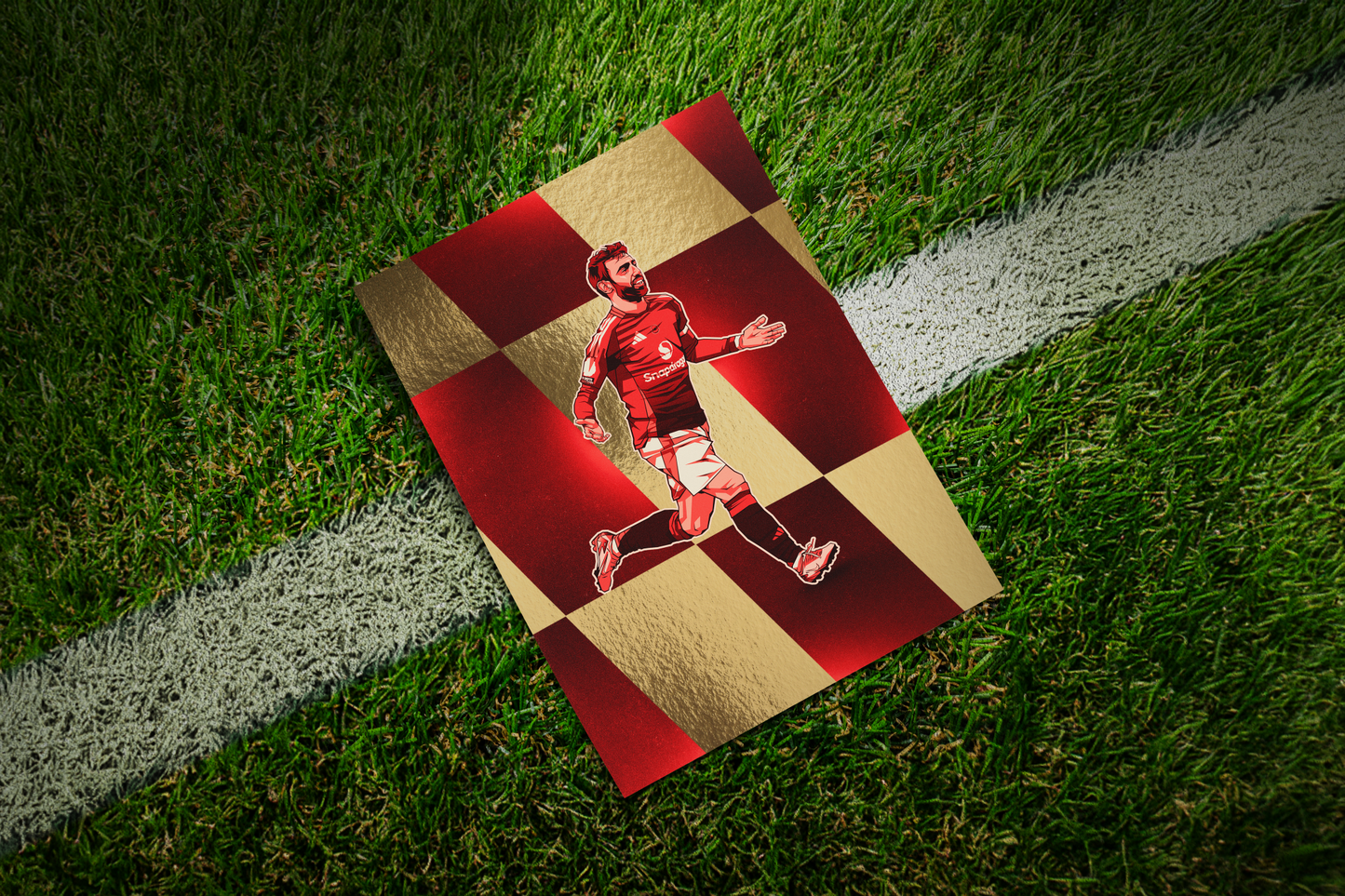 Bruno Fernandes Limited Edition Gold Foil Sections Art Print