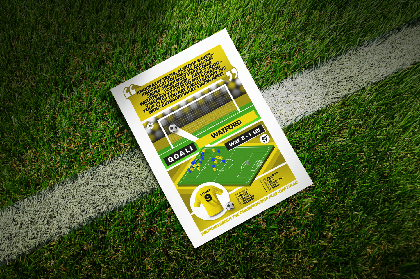 Troy Deeney GOAL vs Leicester | Art Print | 2012/13 Championship Play-Off Semi-Final | Watford