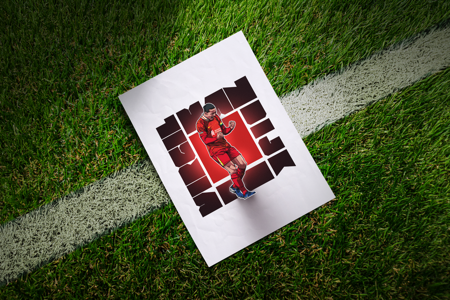 Virgil Van Dijk Cube Art Print