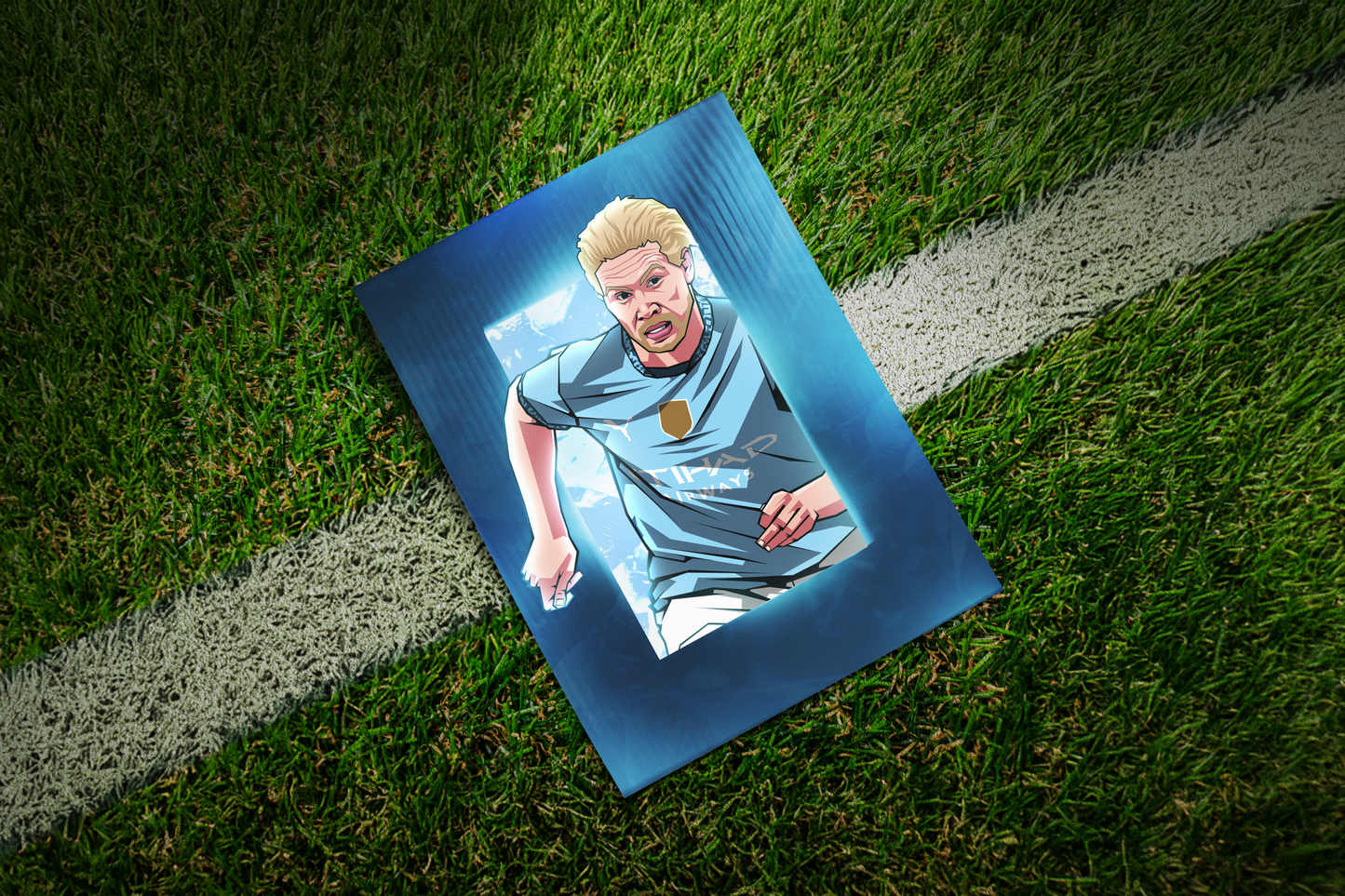 Kevin De Bruyne Glass Art Print
