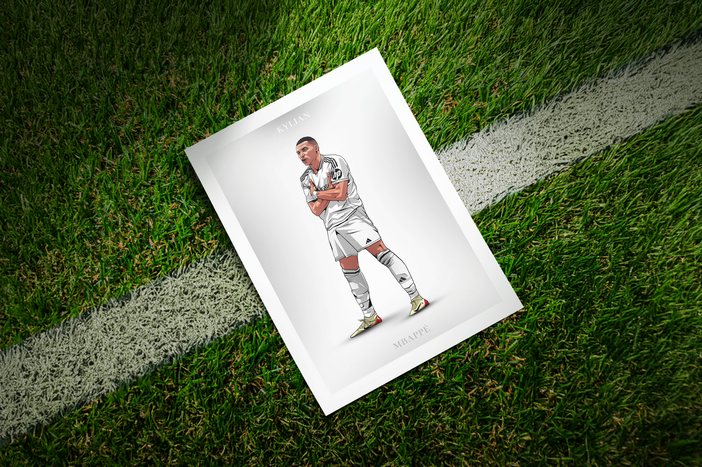 Kylian Mbappé Clean Art Print