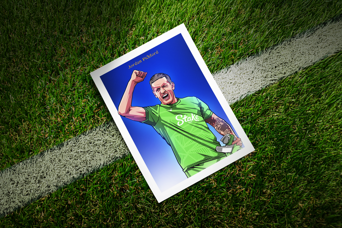 Jordan Pickford Gradient Art Print