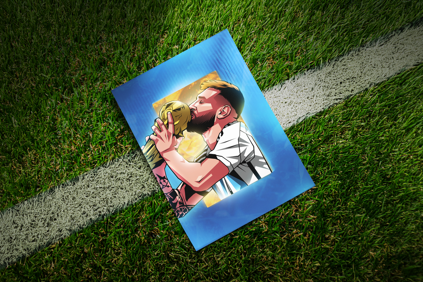 Lionel Messi Glass Art Print