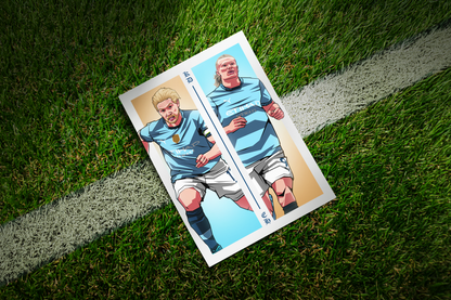 Kevin De Bruyne & Erling Haaland Duo Perpendicular Art Print