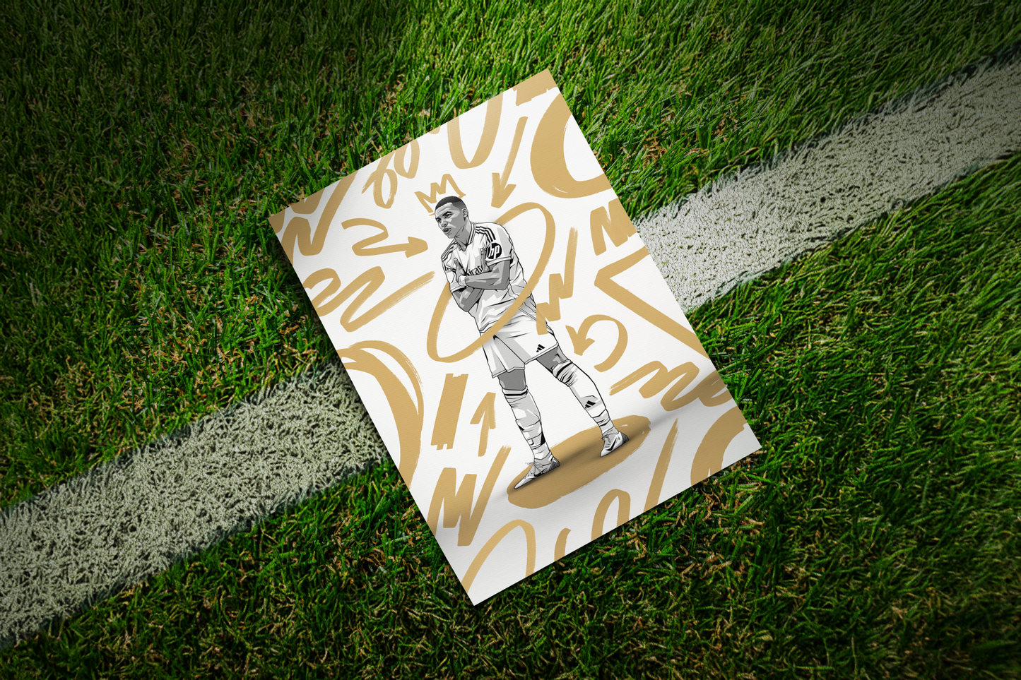 Kylian Mbappé Marker Art Print