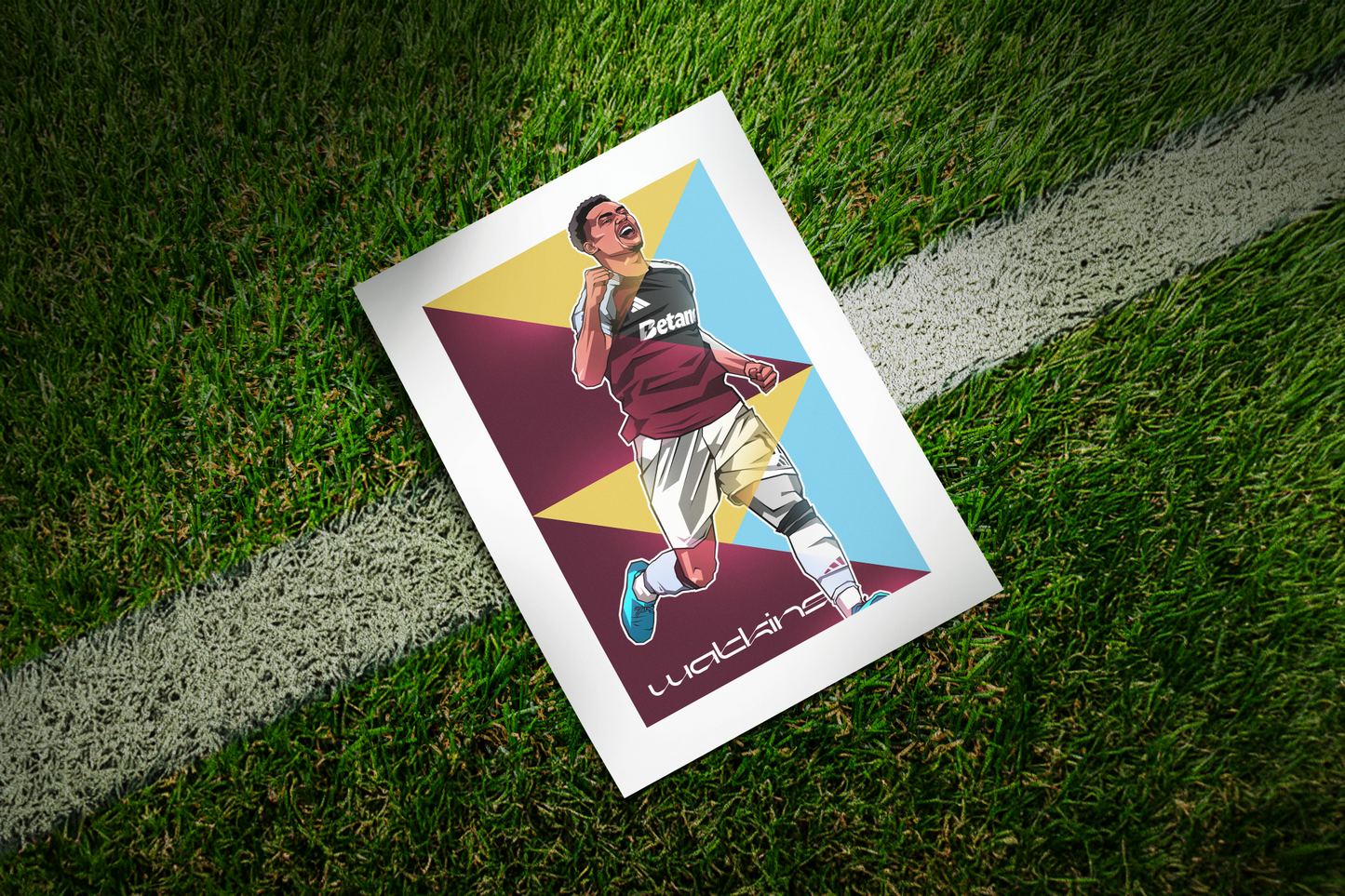 Ollie Watkins Geometric Art Print